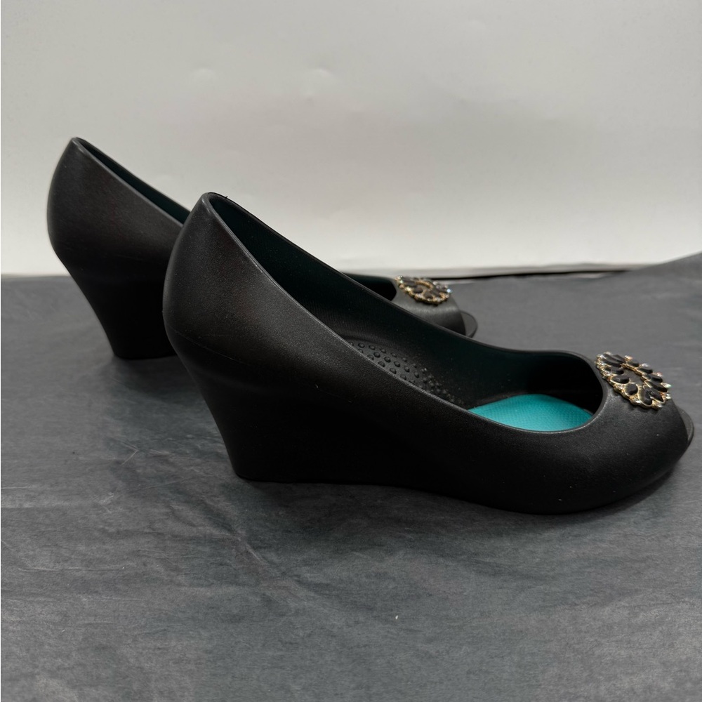 EUC Oka-B Black Jessica Wedges - Picture 7 of 12